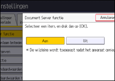 Afbeelding van bedieningspaneel