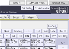 Illustrasjon av betjeningspanelet