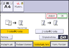 Illustrasjon av betjeningspanelet