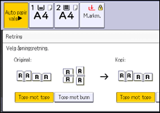 Illustrasjon av betjeningspanelet