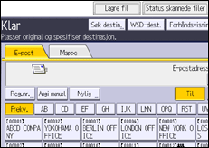 Illustrasjon av betjeningspanelet