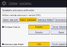 Ilustracja ekranu panela operacyjnego
