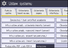 Ilustracja ekranu panela operacyjnego