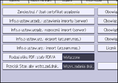Ilustracja ekranu panela operacyjnego