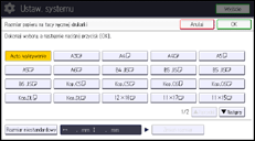 Ilustracja ekranu panela operacyjnego