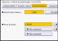 Ilustração do ecrã do painel de operação