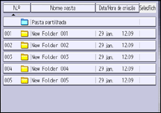 Ilustração do ecrã do painel de operação