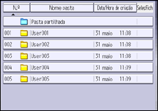 Ilustração do ecrã do painel de operação