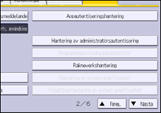 Bild av användarpanelens skärm
