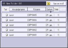Bild av användarpanelens skärm
