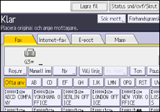 Bild av användarpanelens skärm