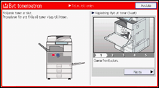 Bild av användarpanelens skärm