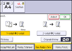 Bild av användarpanelens skärm