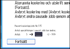 Bild av användarpanelens skärm