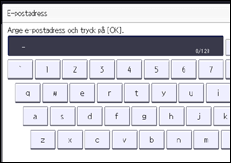 Bild av användarpanelens skärm