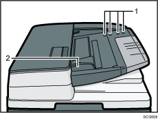 One-pass duplex scanning ADF illustration numbered callout illustration