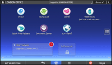 ภาพแสดงหน้าจอแผงควบคุม