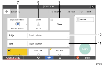 ภาพประกอบแสดงชื่อเรียกส่วนต่างๆ ของหน้าจอแผงการทำงานที่ระบุตามหมายเลข