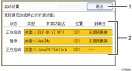 带编号的操作面板屏幕插图