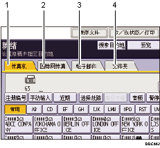 已编号的操作面板屏幕插图