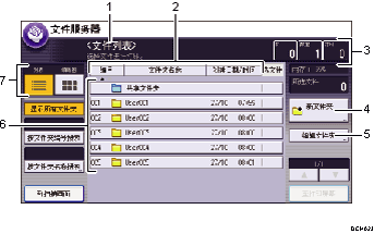 已编号的操作面板屏幕插图