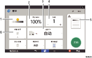 已编号的操作面板屏幕插图