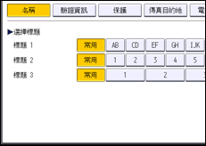 操作面板畫面說明圖