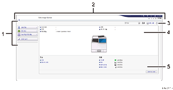 웹 브라우저 화면(번호로 각 부분 표시)