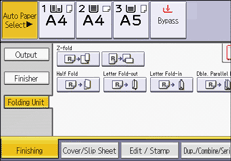 Operation panel screen illustration