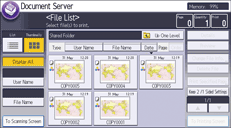 Operation panel screen illustration