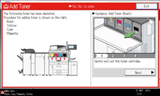 Operation panel screen illustration