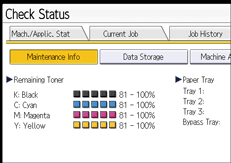 Operation panel screen illustration