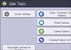 Operation panel screen illustration
