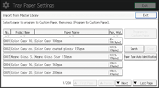 Operation panel screen illustration