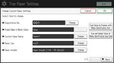Operation panel screen illustration