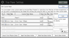 Operation panel screen illustration