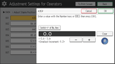 Operation panel screen illustration