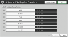 Operation panel screen illustration