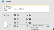 Operation panel screen illustration
