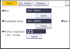 Il·lustració de pantalla del panell d'operacions