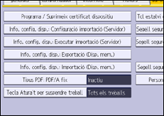 Il·lustració de pantalla del panell d'operacions