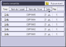 Il·lustració de pantalla del panell d'operacions