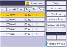 Il·lustració de pantalla del panell d'operacions