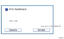 Il·lustració explicativa i numerada de la pantalla del panell d'operacions.