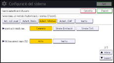 Il·lustració de pantalla del panell d'operacions