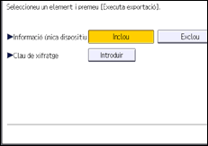 Il·lustració de pantalla del panell d'operacions