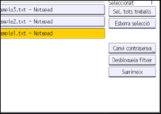 Il·lustració de pantalla del panell d'operacions