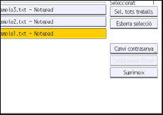 Il·lustració de pantalla del panell d'operacions