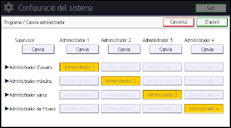 Il·lustració de pantalla del panell d'operacions
