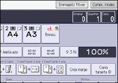 Il·lustració de pantalla del panell d'operacions